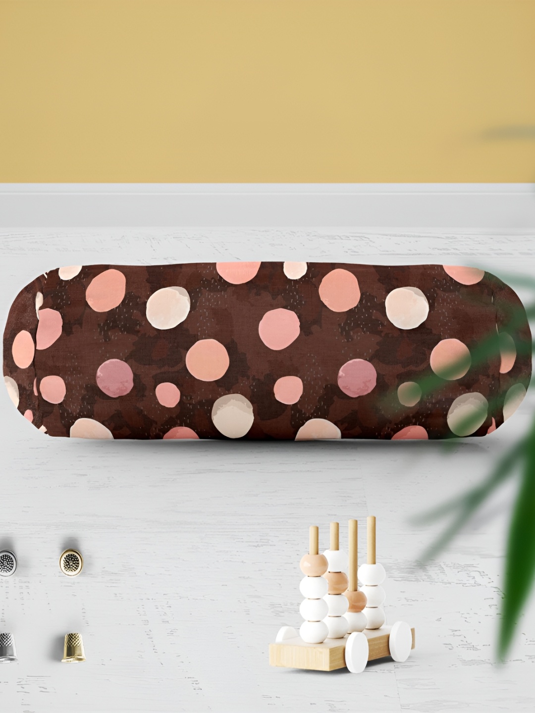 

ArtzFolio Brown 2 Pieces Printed Bolster Covers, Multi