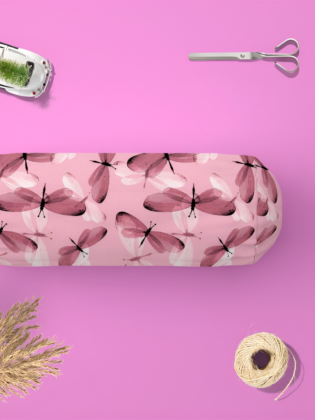 

ArtzFolio Pink & Mauve 2 Pieces Printed Eco-Friendly Bolster Covers