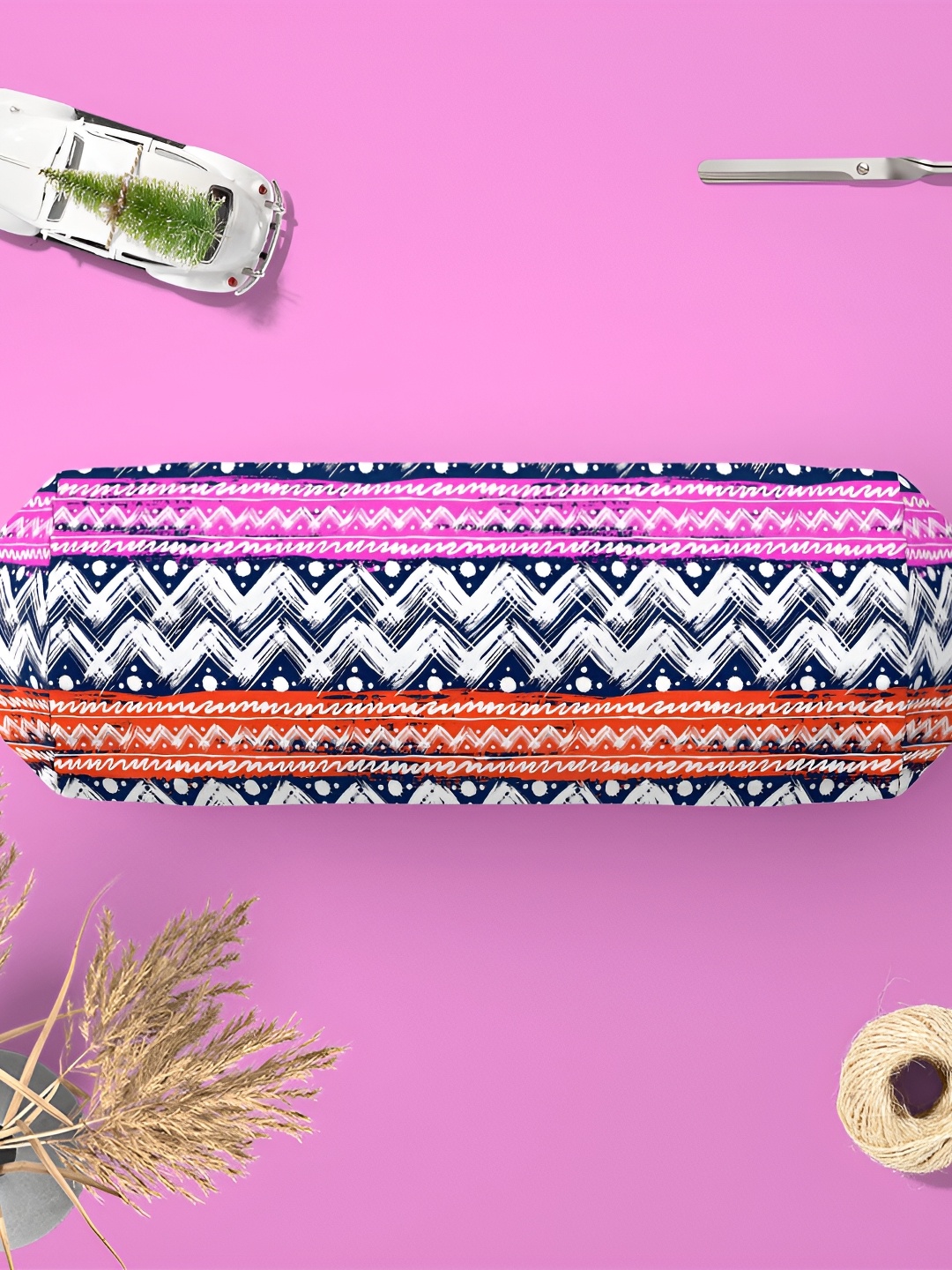

ArtzFolio White & Blue 2 Pieces Cotton Printed Bolster Covers