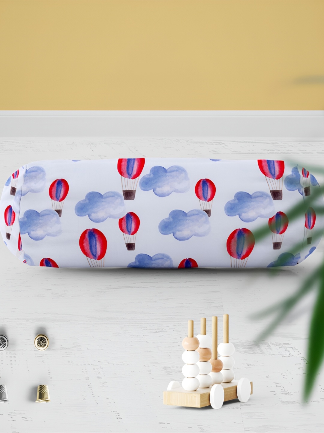 

ArtzFolio Blue & Red 2 Pcs Printed Bolster Covers