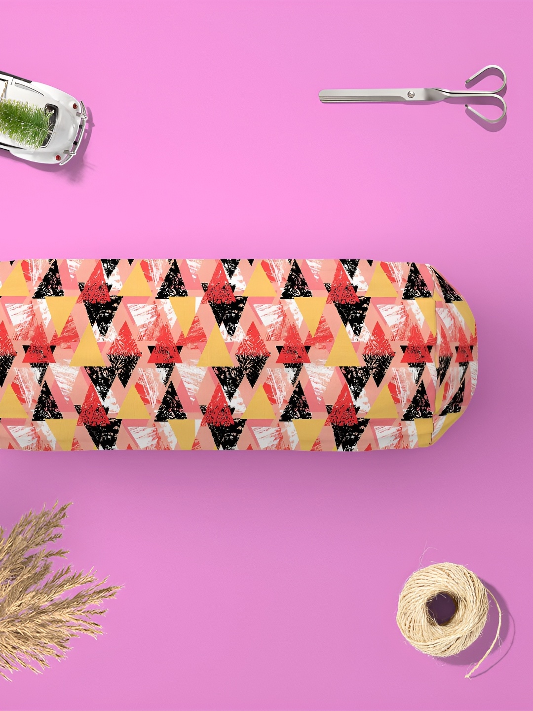 

ArtzFolio Pink & Black 2 Pieces Printed Eco-Friendly Bolster Covers