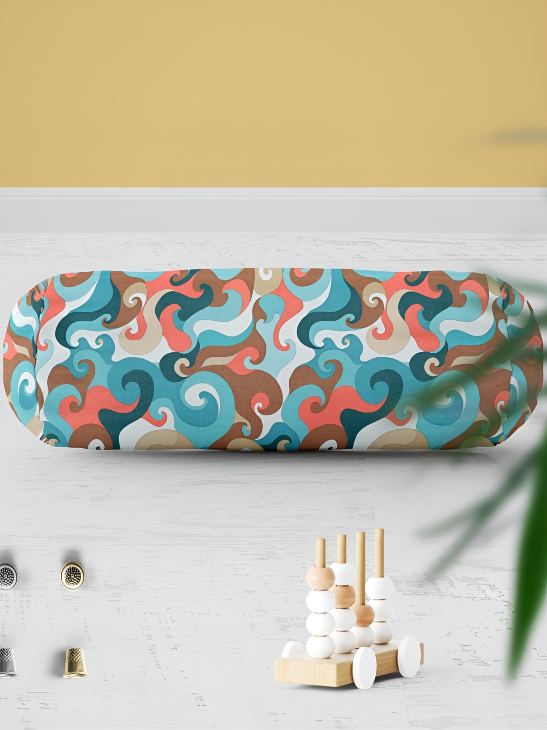 

ArtzFolio Green & Brown 2 Pieces Printed Eco-Friendly Bolster Covers