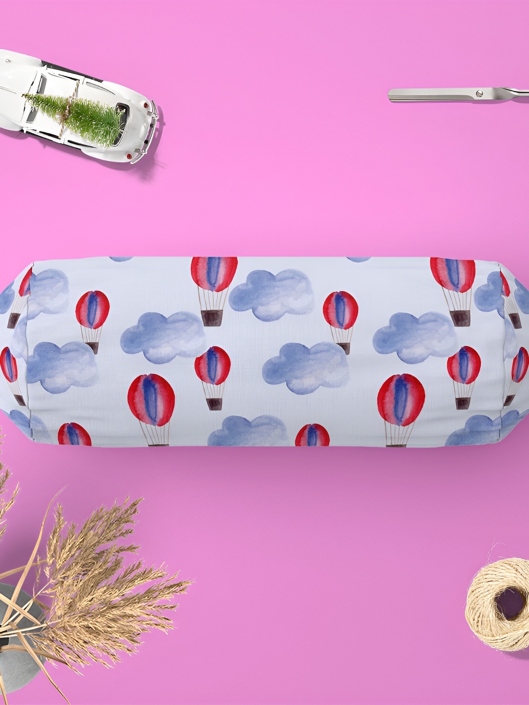 

ArtzFolio Blue & Red 2 Pieces Printed Eco Friendly Bolster Covers