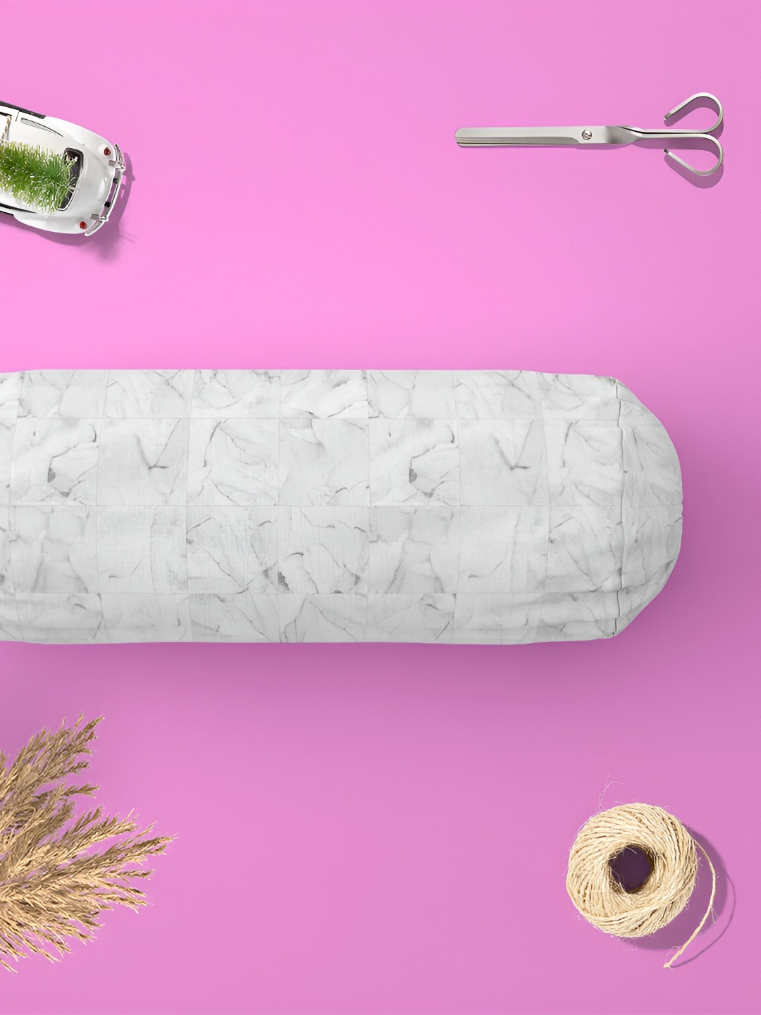 

ArtzFolio White & Grey 2 Pieces Printed Eco-Friendly Bolster Covers