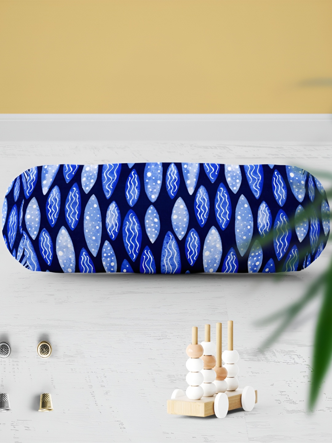 

ArtzFolio Blue 2 Pieces Printed Bolster Covers