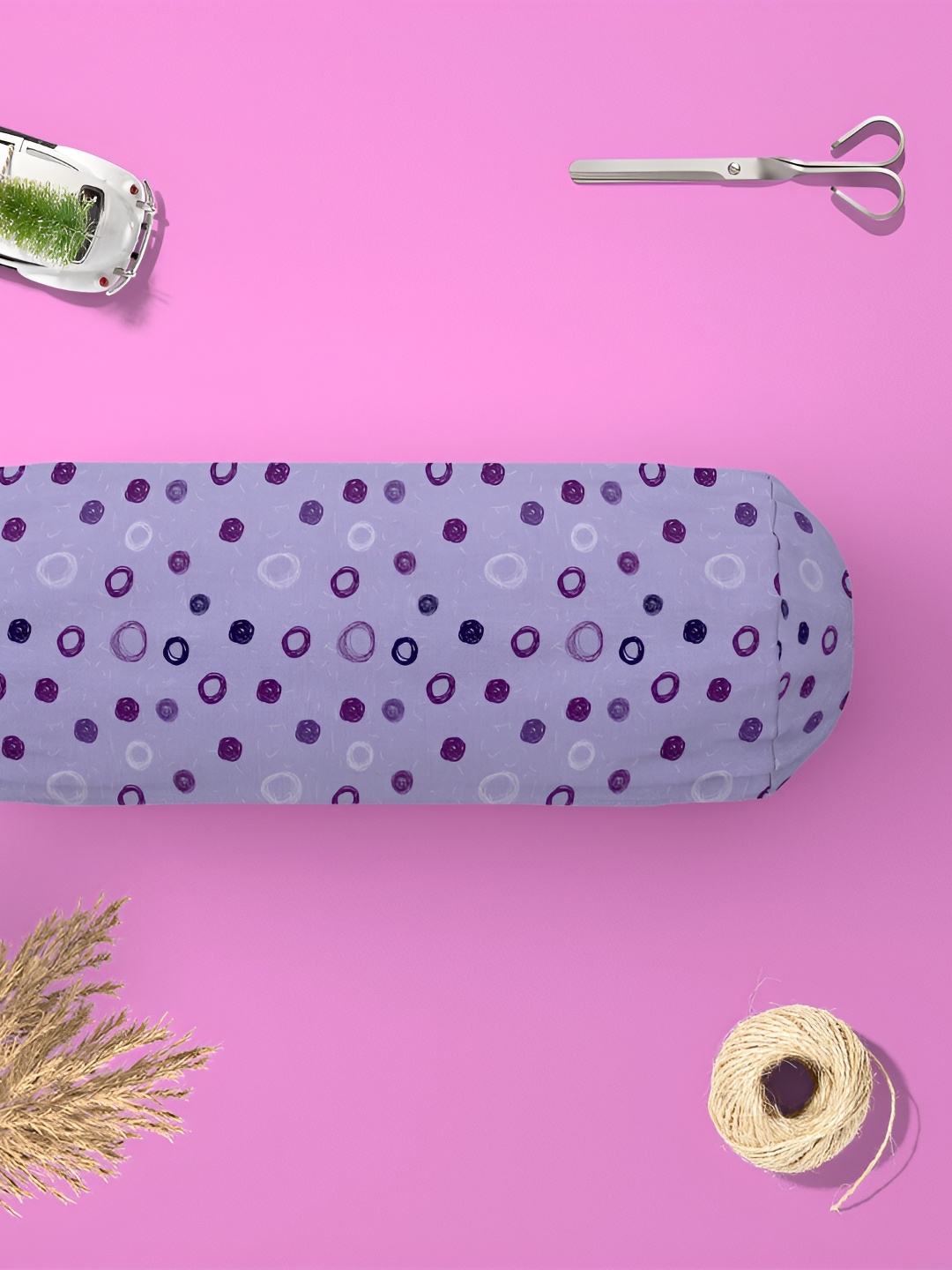 

ArtzFolio Lavender & Purple 2 Pieces Printed Velvet Eco-Friendly Bolster Covers