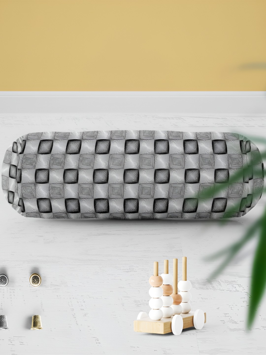

ArtzFolio White & Black 2 Pieces Printed Bolster Covers