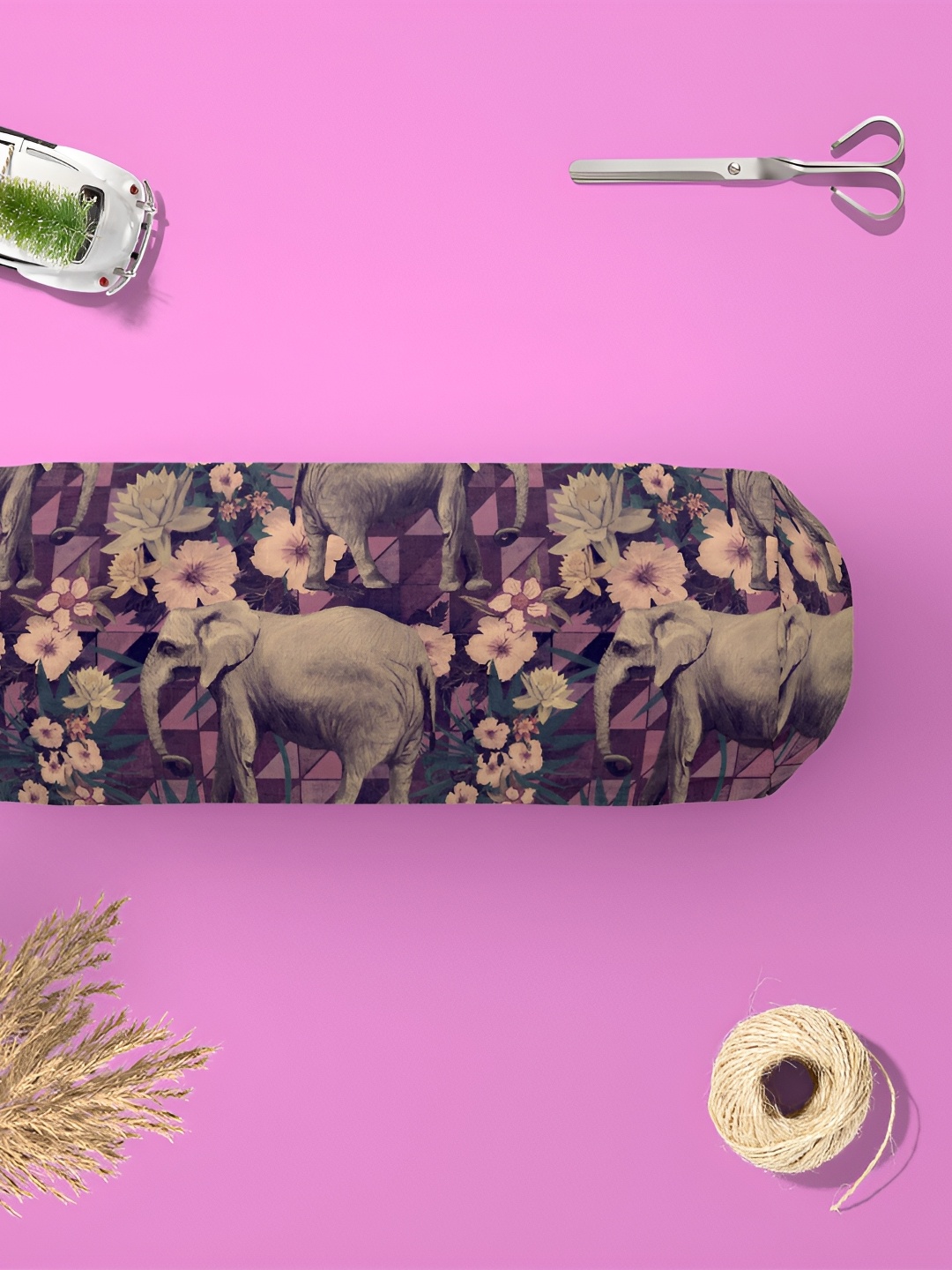 

ArtzFolio Black & Brown 2 Pieces Bolster Covers