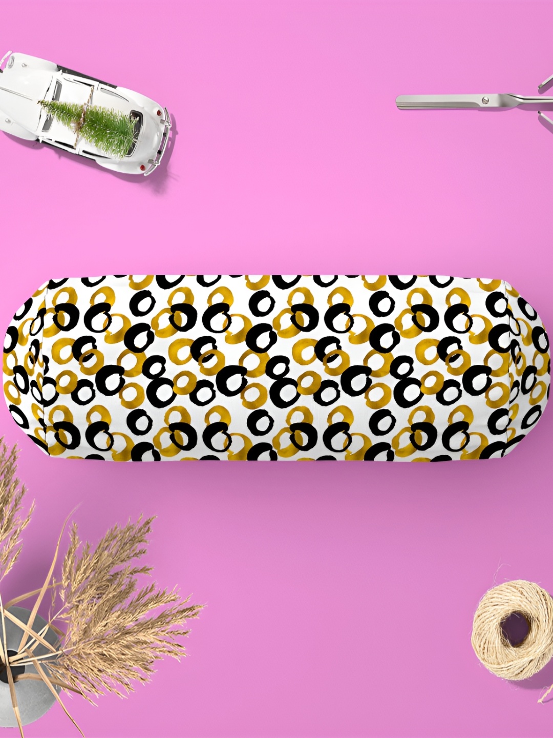

ArtzFolio 2 Pieces White & Black Printed Eco-Friendly Bolster Covers