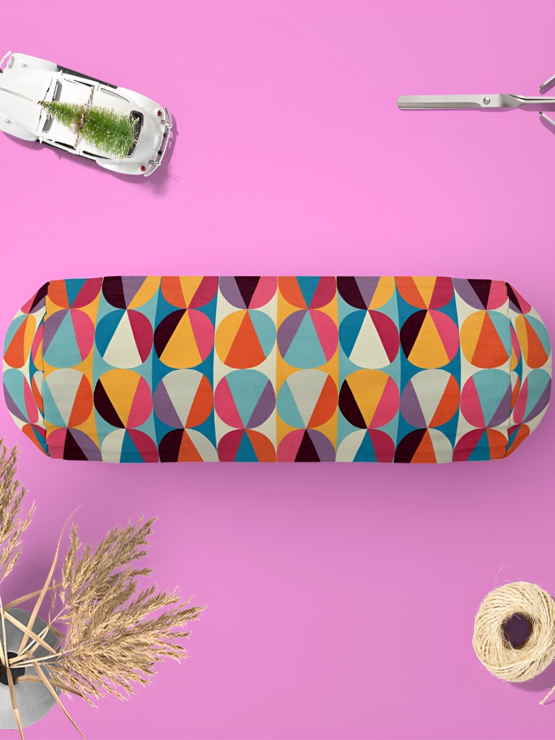 

ArtzFolio Yellow & Turquoise Blue 2 Pieces Printed Bolster Covers
