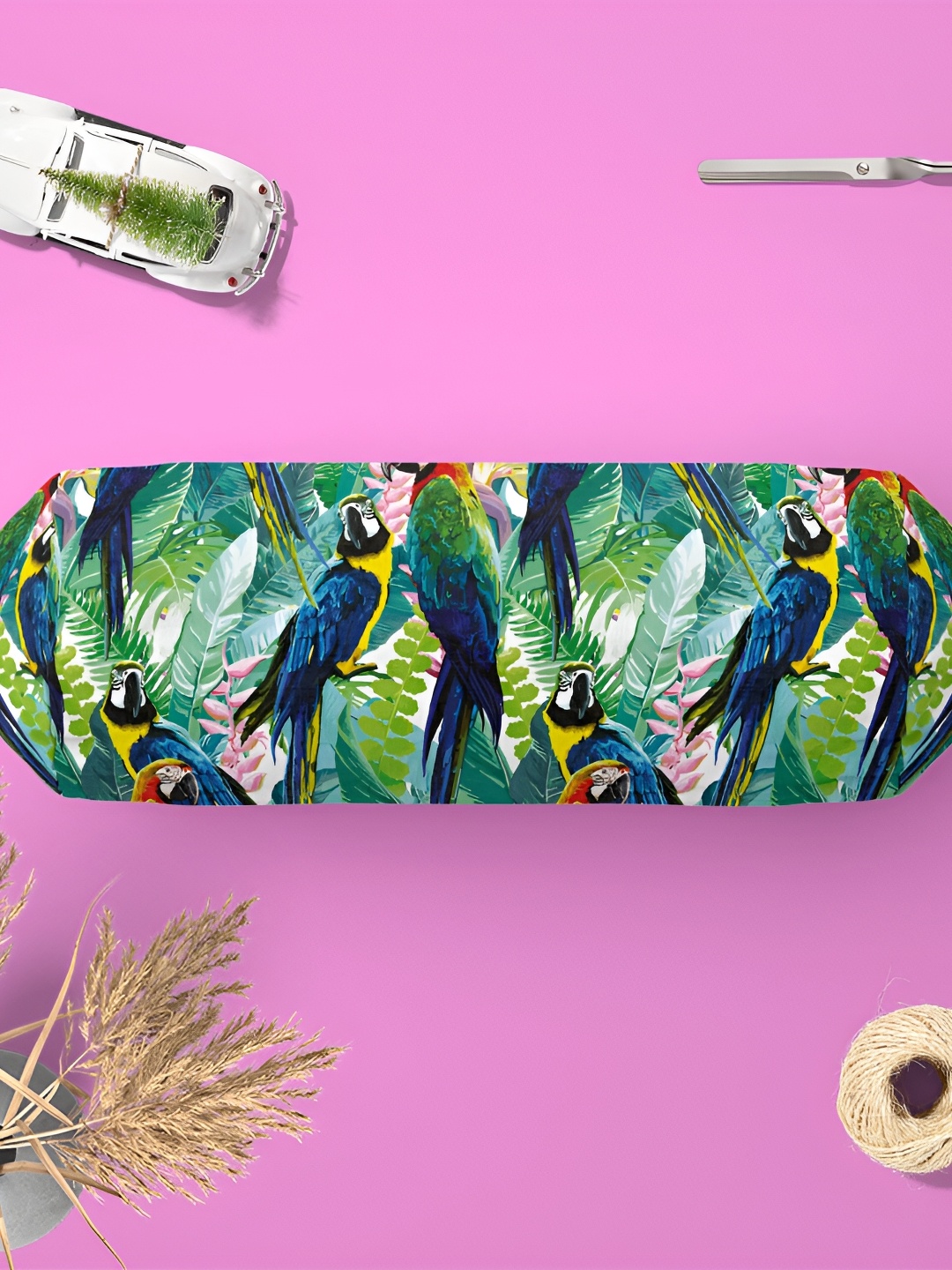 

ArtzFolio Blue & Green 2 Pieces Birds Printed Bolster Covers