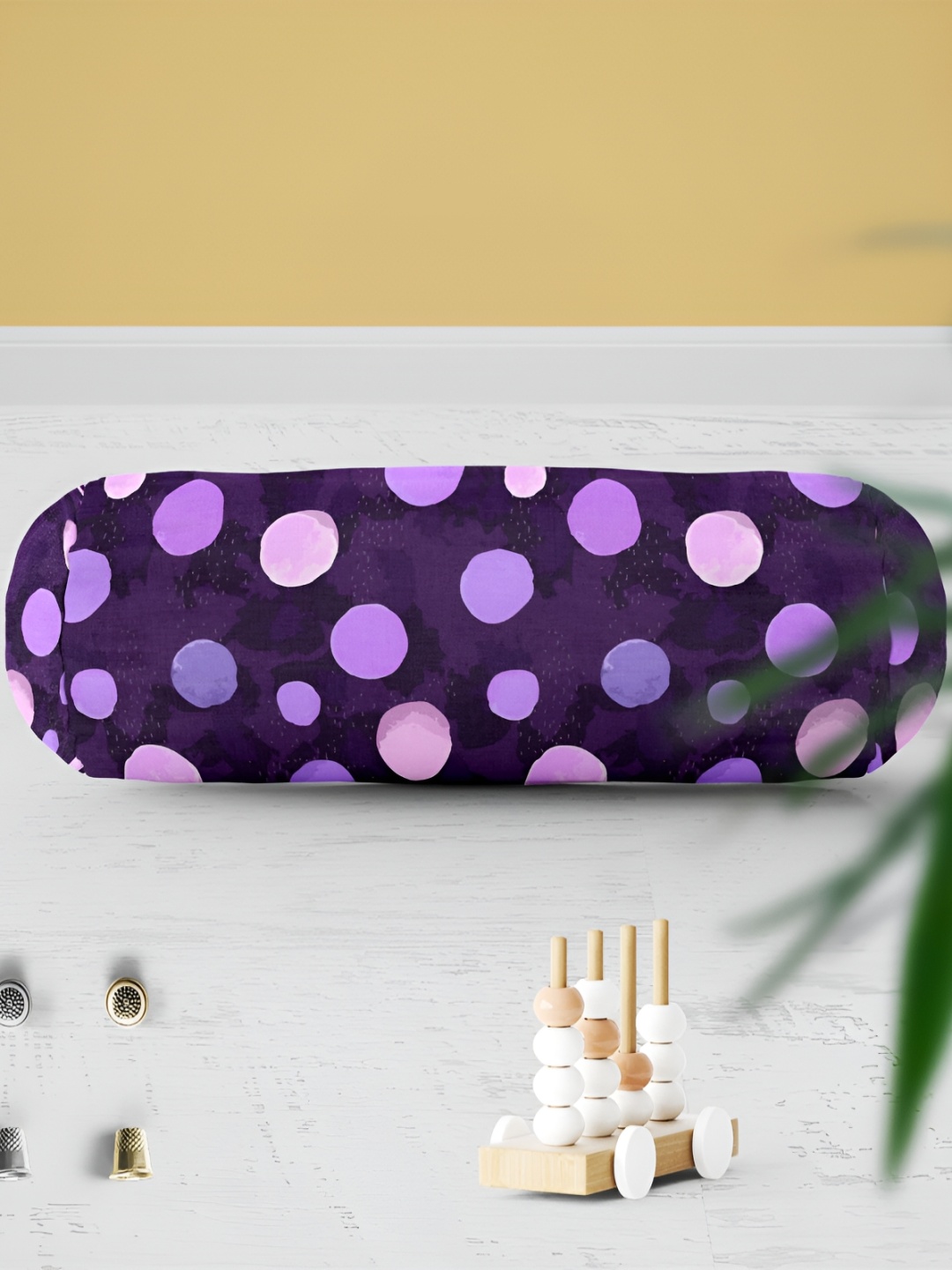 

ArtzFolio Purple 2 Pieces Printed Velvet Bolster Covers