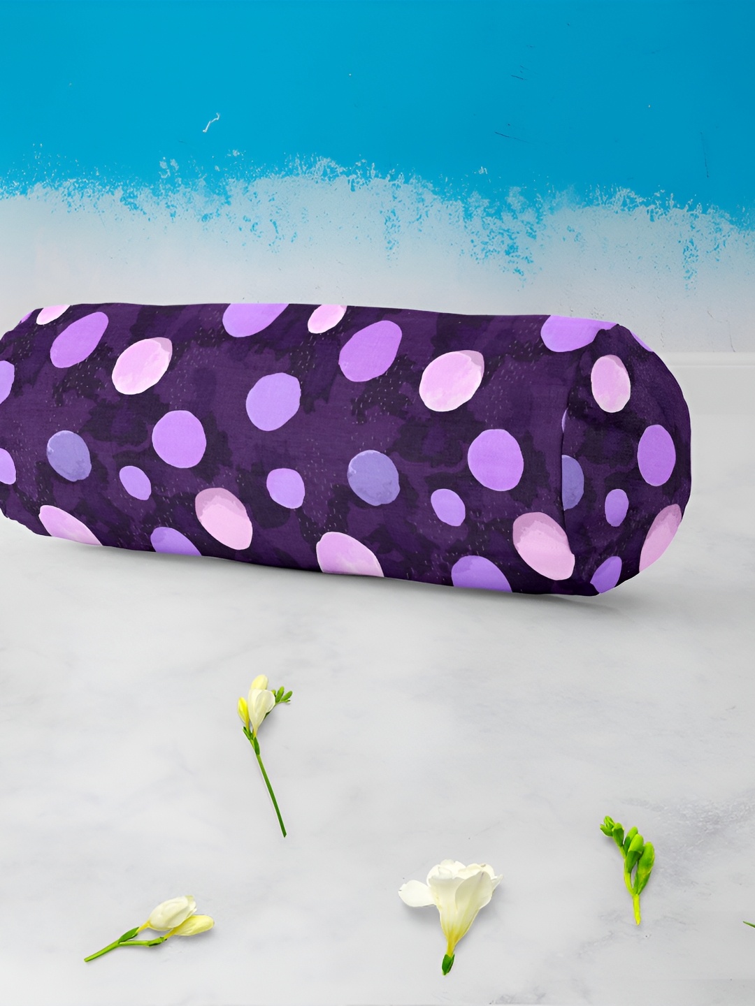 

ArtzFolio Purple 2 Pieces Printed Bolster Covers