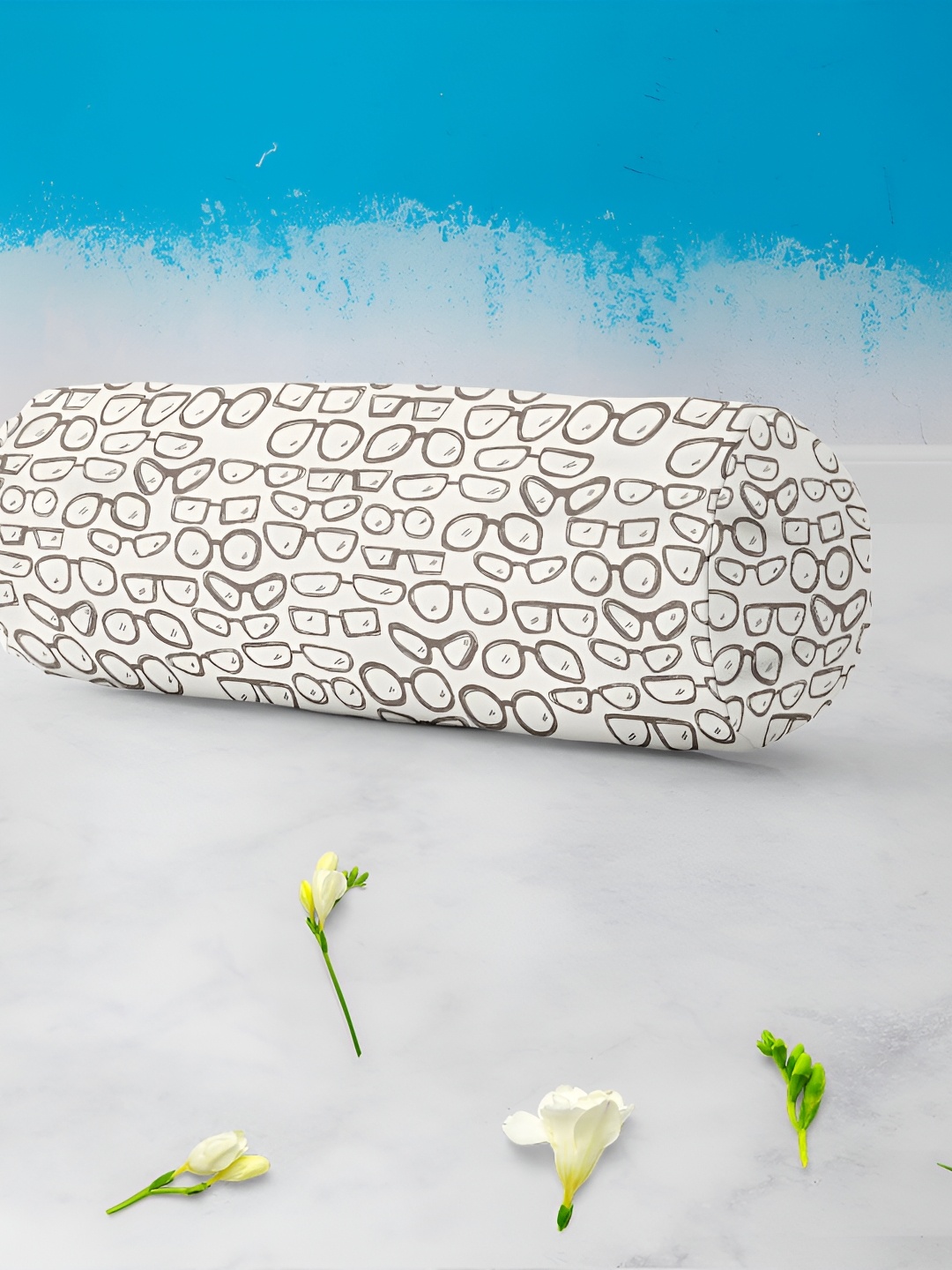 

ArtzFolio White & Black 2 Pieces Printed Bolster Covers