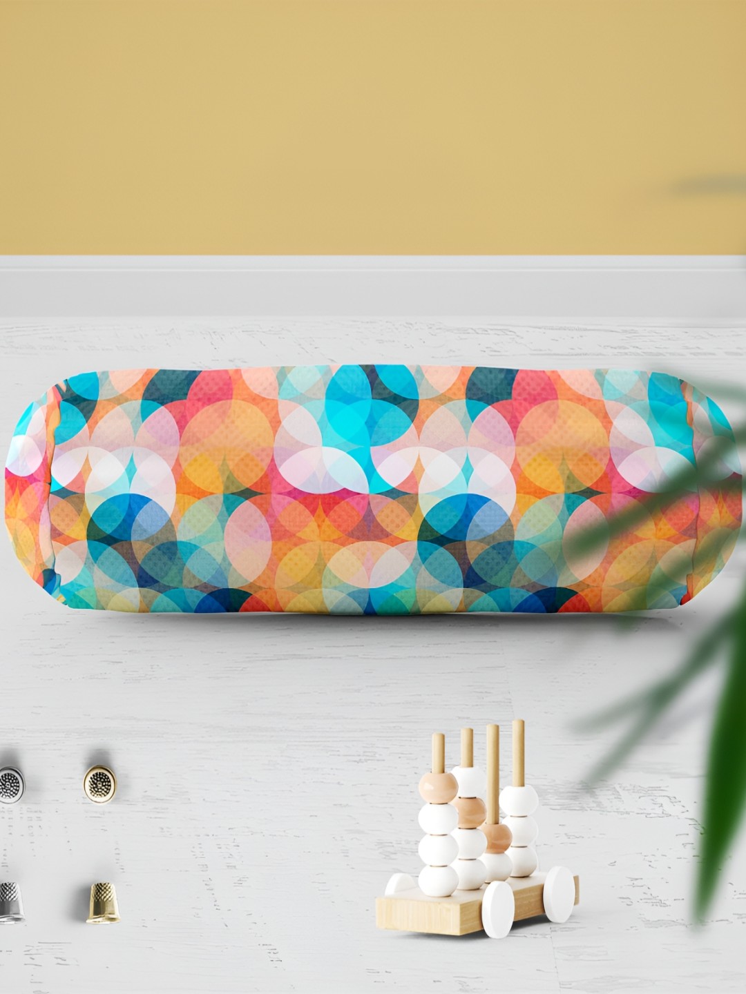 

ArtzFolio White & Blue 2 Pieces Printed Cotton Canvas Bolster Covers