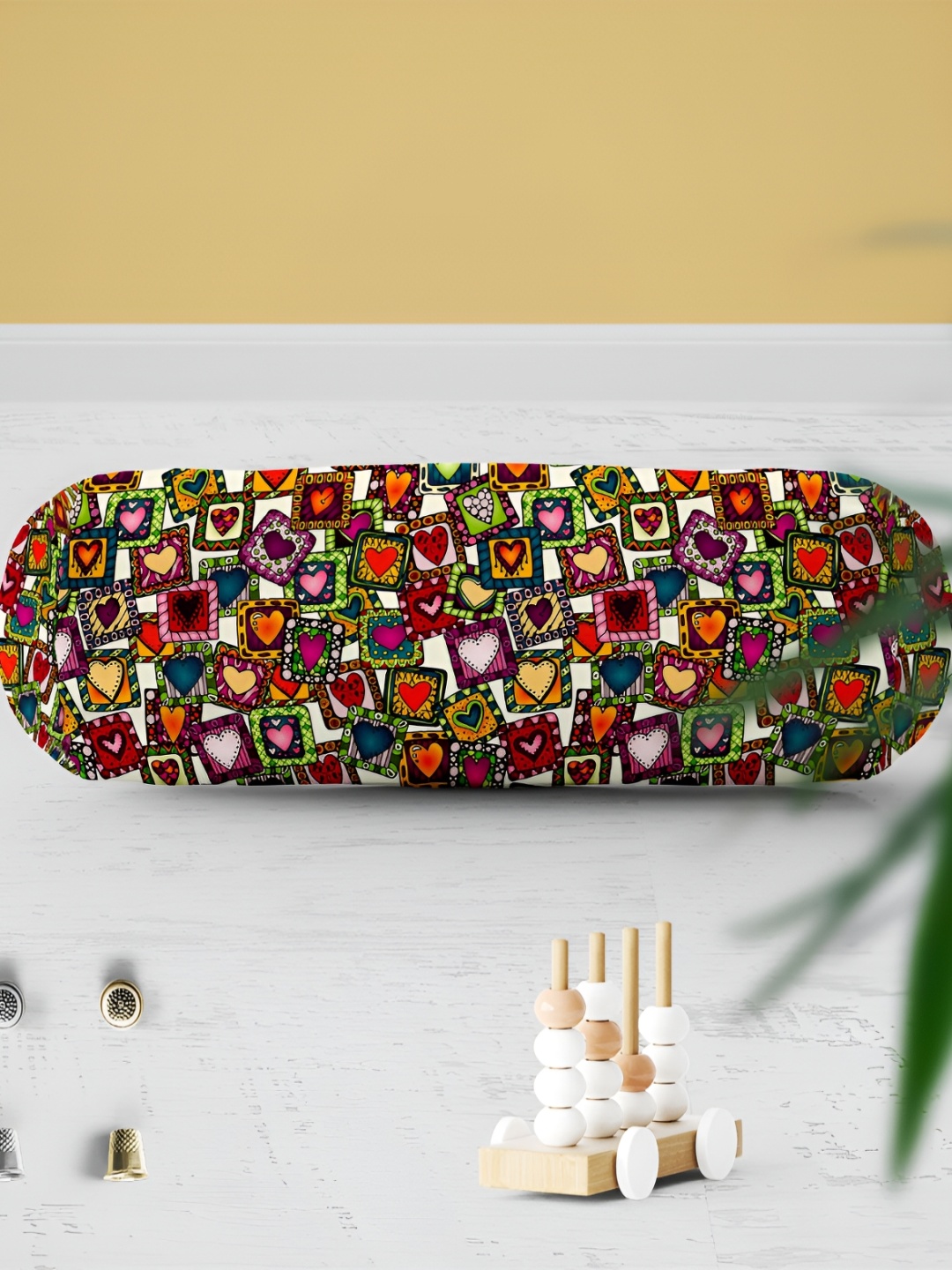 

ArtzFolio White & Green 2 Pieces Printed Cotton Canvas Bolster Covers