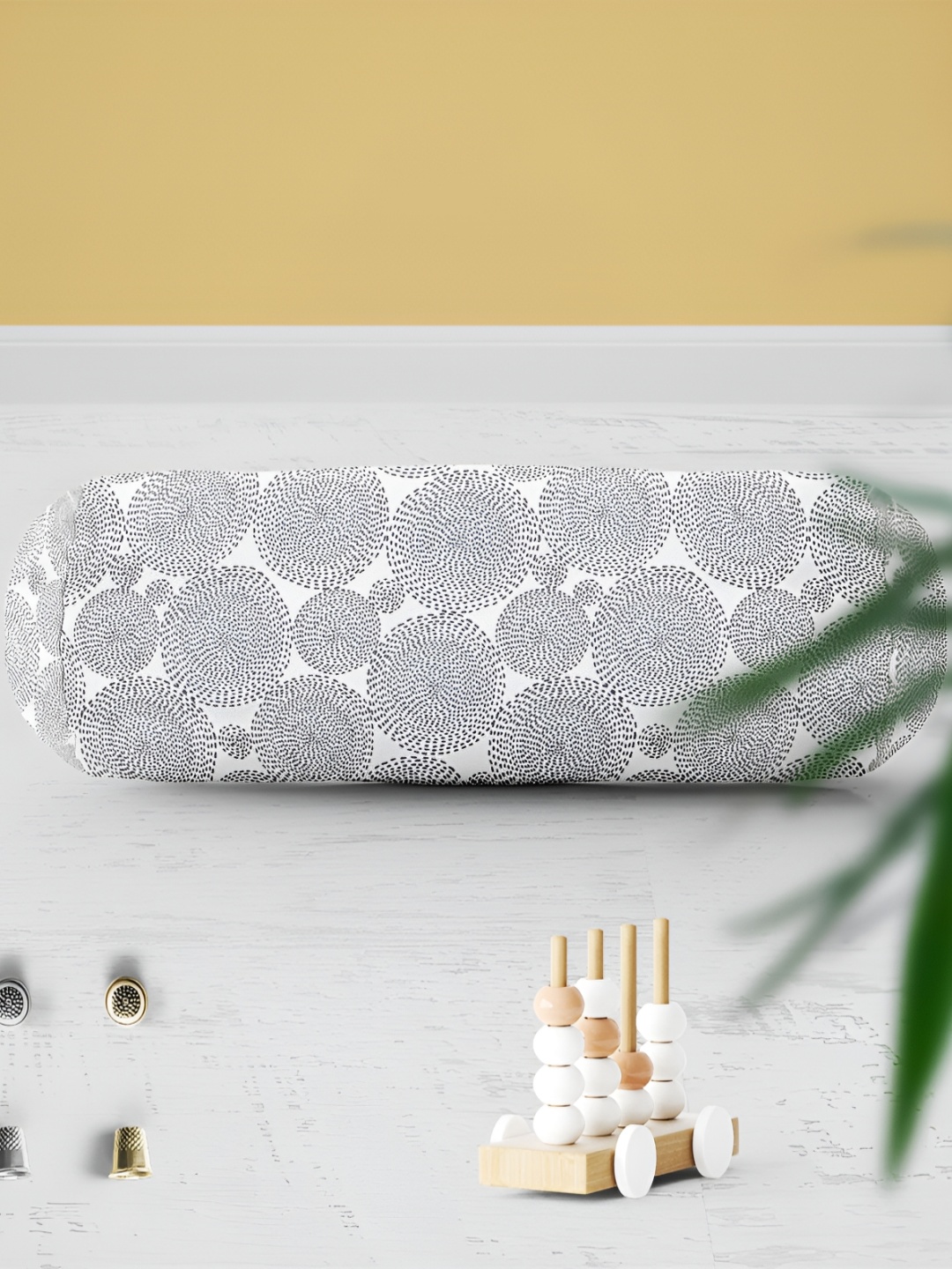 

ArtzFolio 2 Pieces White & Black Geometric Printed Bolster Cover