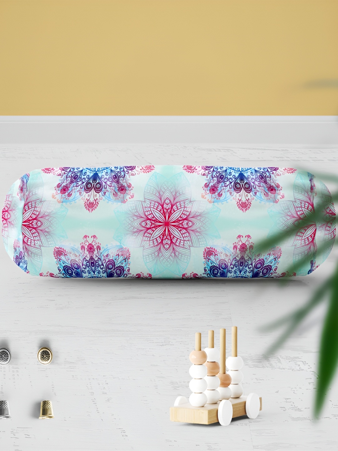 

ArtzFolio White & Blue 2 Pieces Printed Cotton Bolster Covers