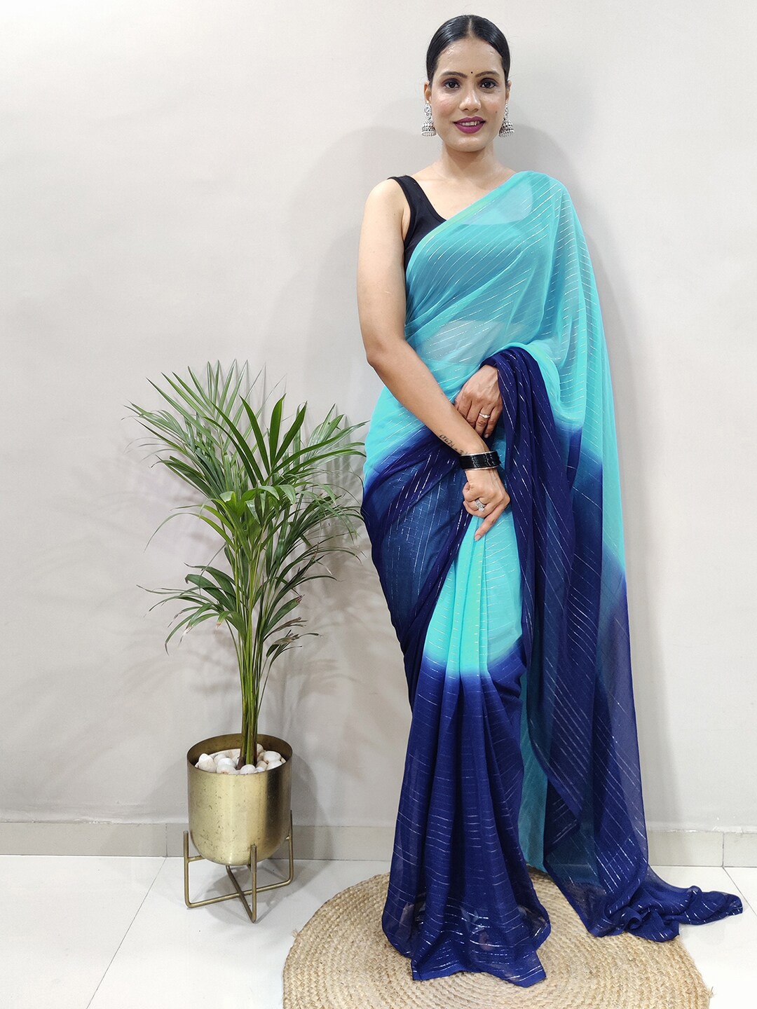 

Mitera Blue Ombre Arani Ready To Wear Saree