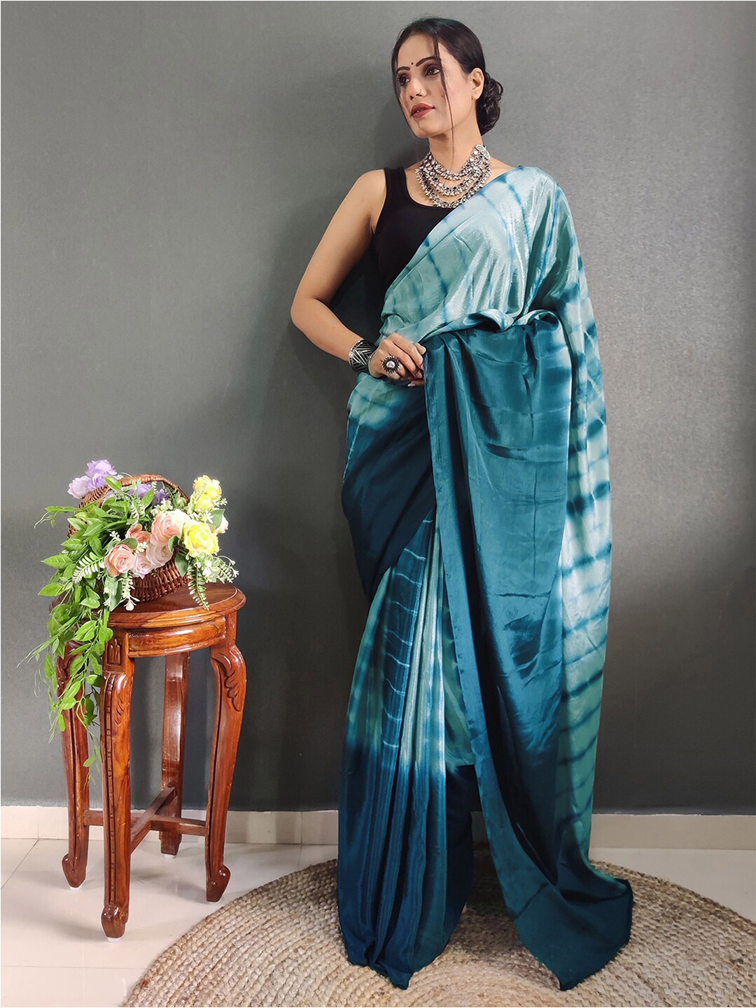 

Mitera Ombre Ready To Wear Garad Saree, Teal