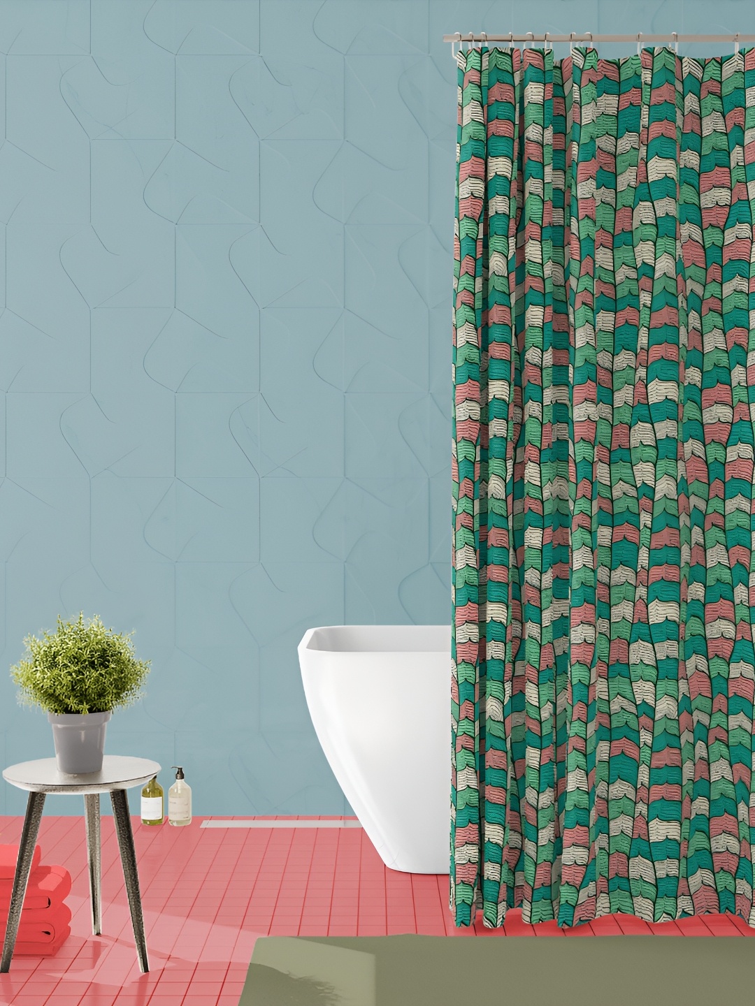 

ArtzFolio Green Printed Waterproof Shower Curtains