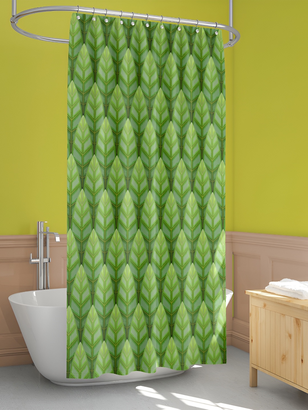 

ArtzFolio Green Printed Waterproof Shower Curtains