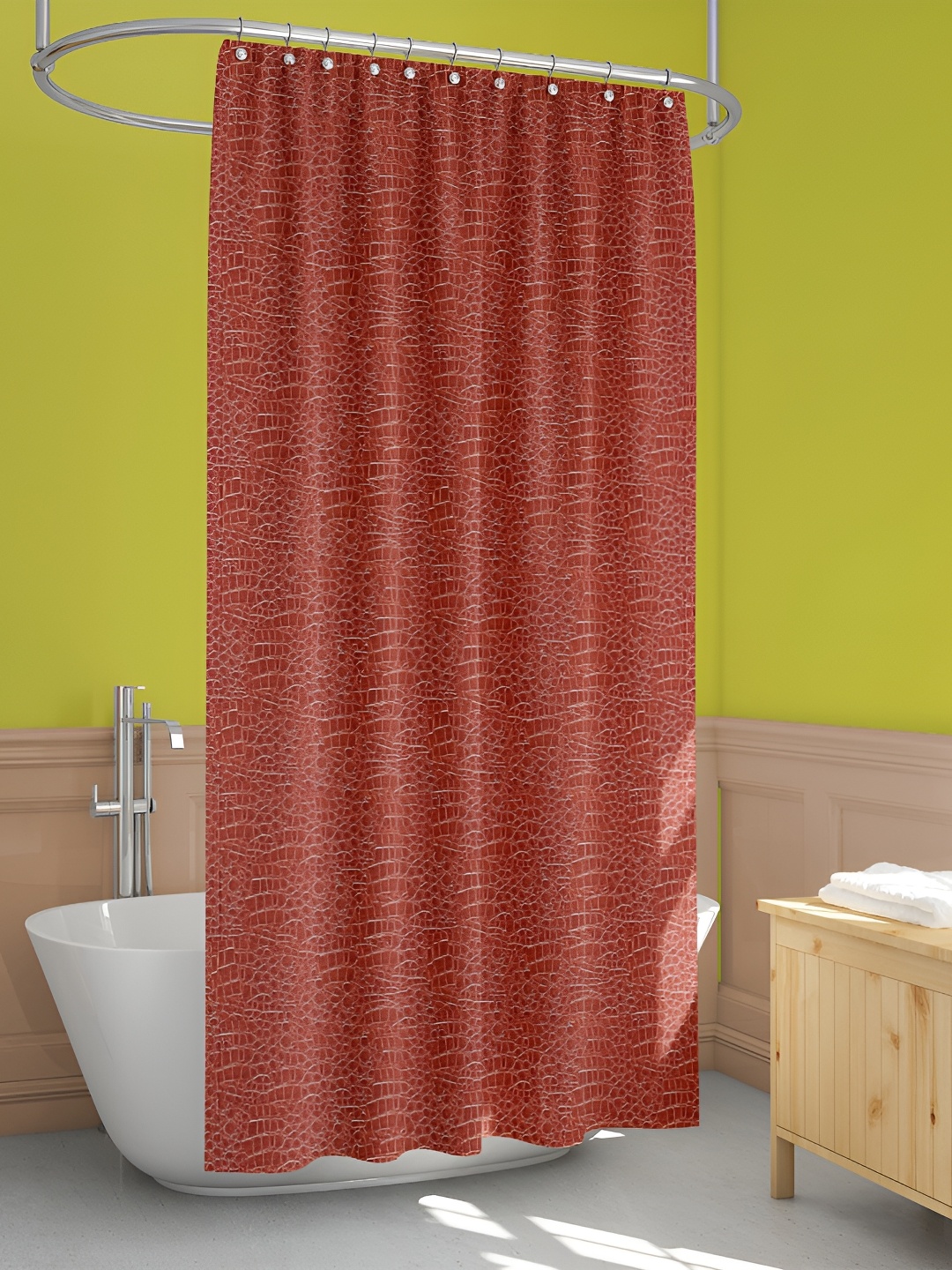 

ArtzFolio Red Printed Waterproof Shower Curtains