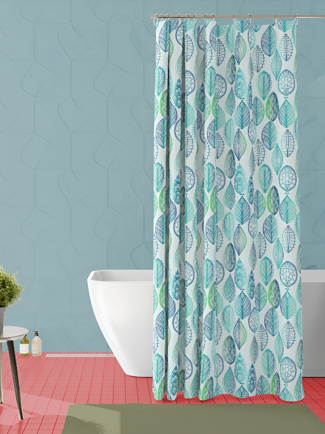 

ArtzFolio Turquoise Blue & Green Printed Waterproof Shower Curtains