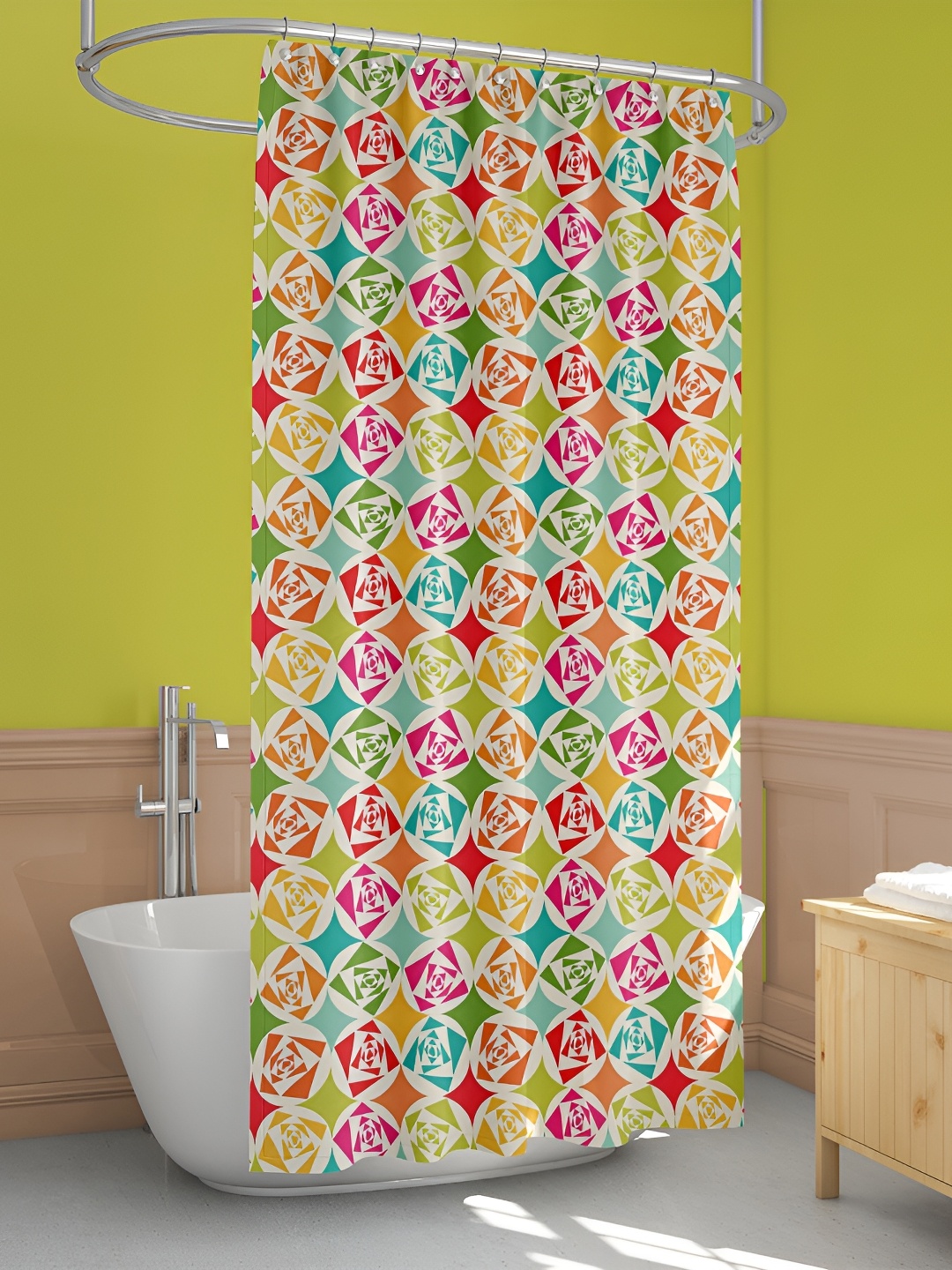 

ArtzFolio Red & White Printed Waterproof Shower Curtains