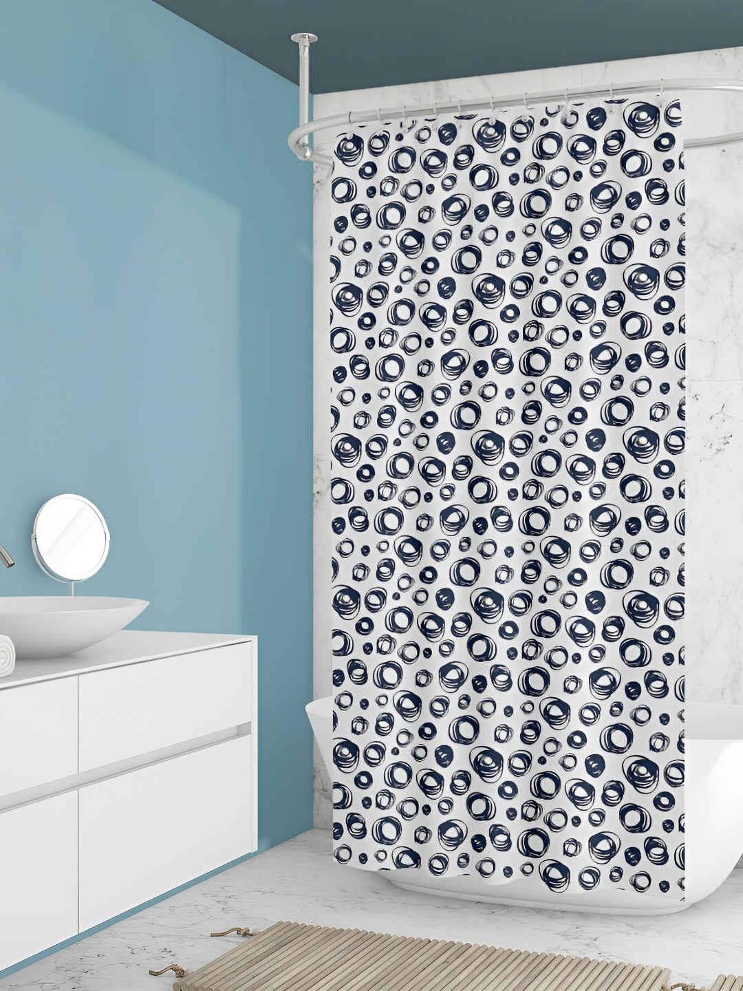 

ArtzFolio Black & White Printed Waterproof Shower Curtains