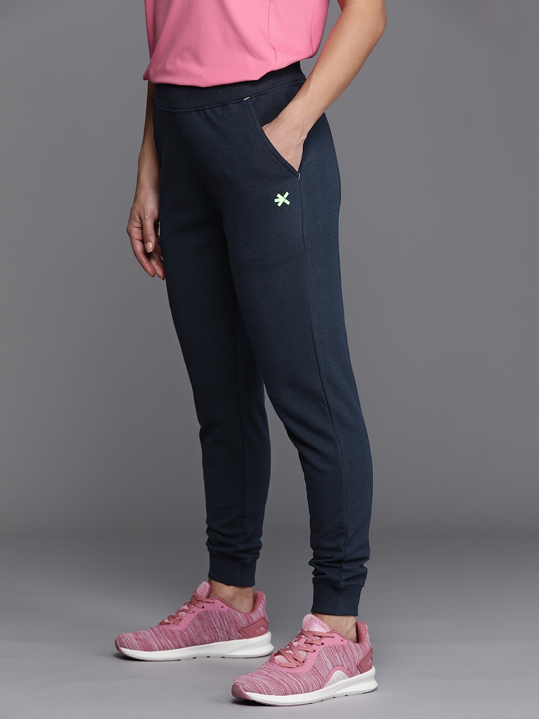 

HRX by Hrithik Roshan Women Solid Regular Fit Joggers, Navy blue
