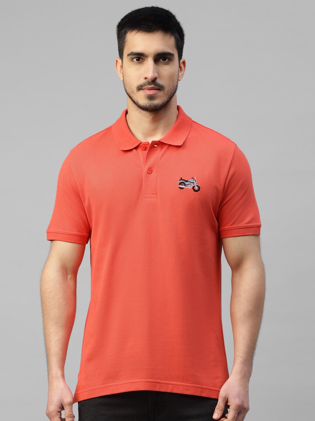 

Royal Enfield Polo Collar Short Sleeves T-shirt, Red