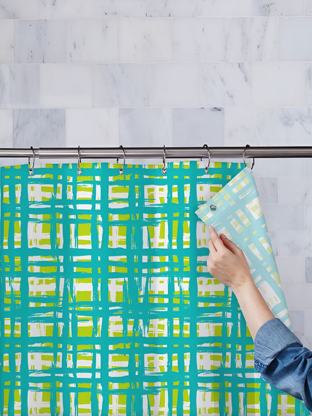 

ArtzFolio Printed Waterproof Shower Curtains, Green