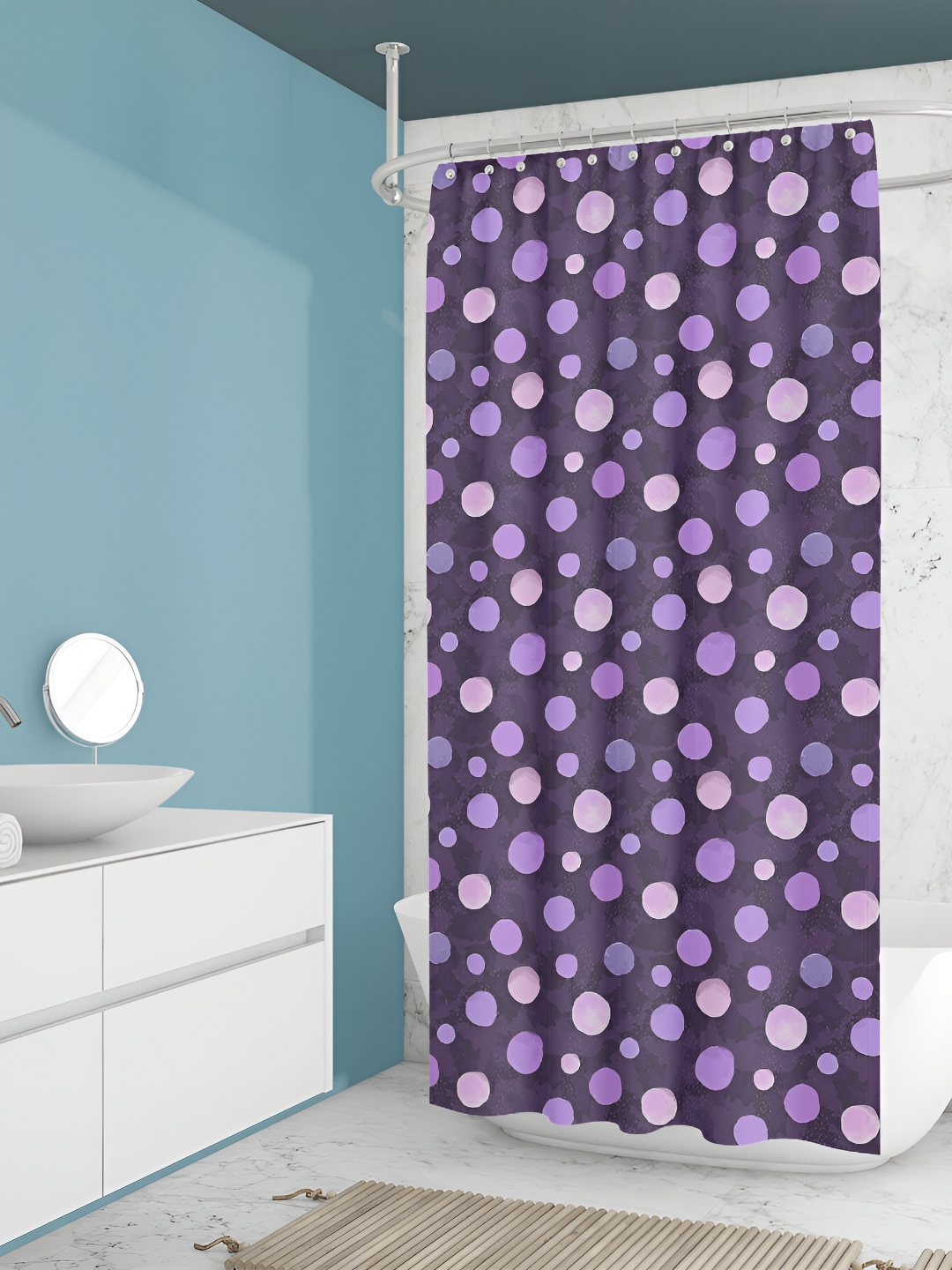 

ArtzFolio Purple Printed Waterproof Shower Curtains