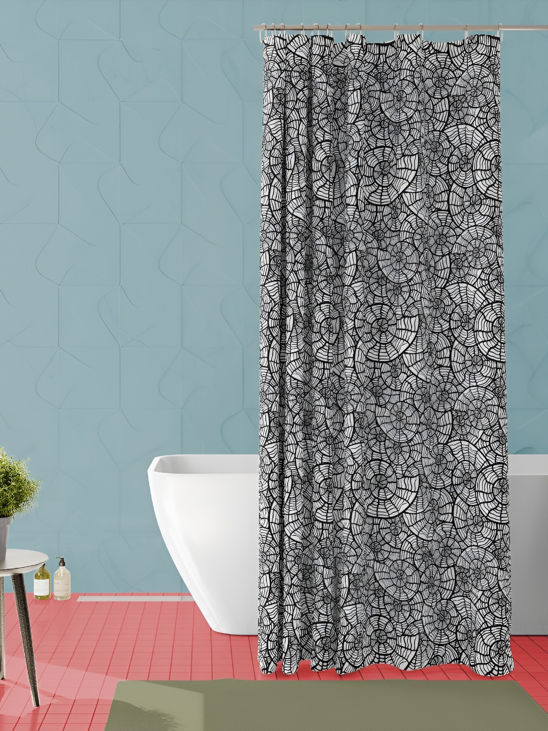 

ArtzFolio Black & White Printed Waterproof Shower Curtains