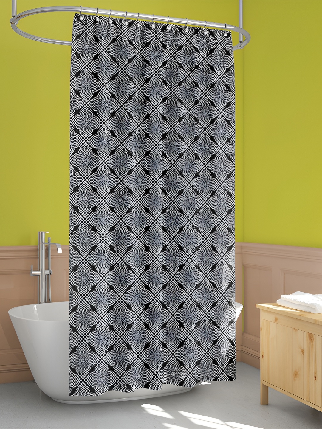 

ArtzFolio Black & White Printed Waterproof Shower Curtains