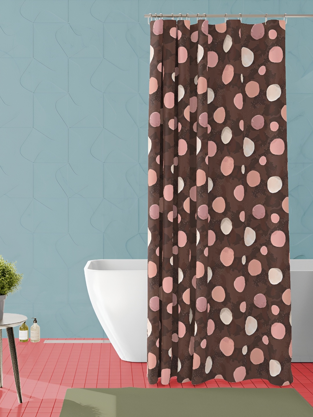 

ArtzFolio Brown Printed Waterproof Shower Curtains