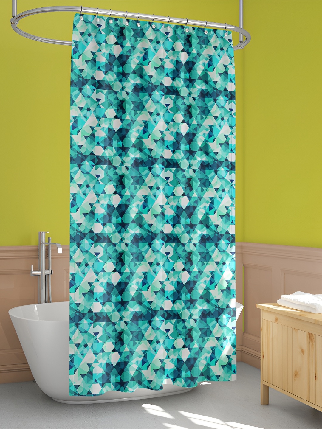 

ArtzFolio Green Printed Waterproof Shower Curtains