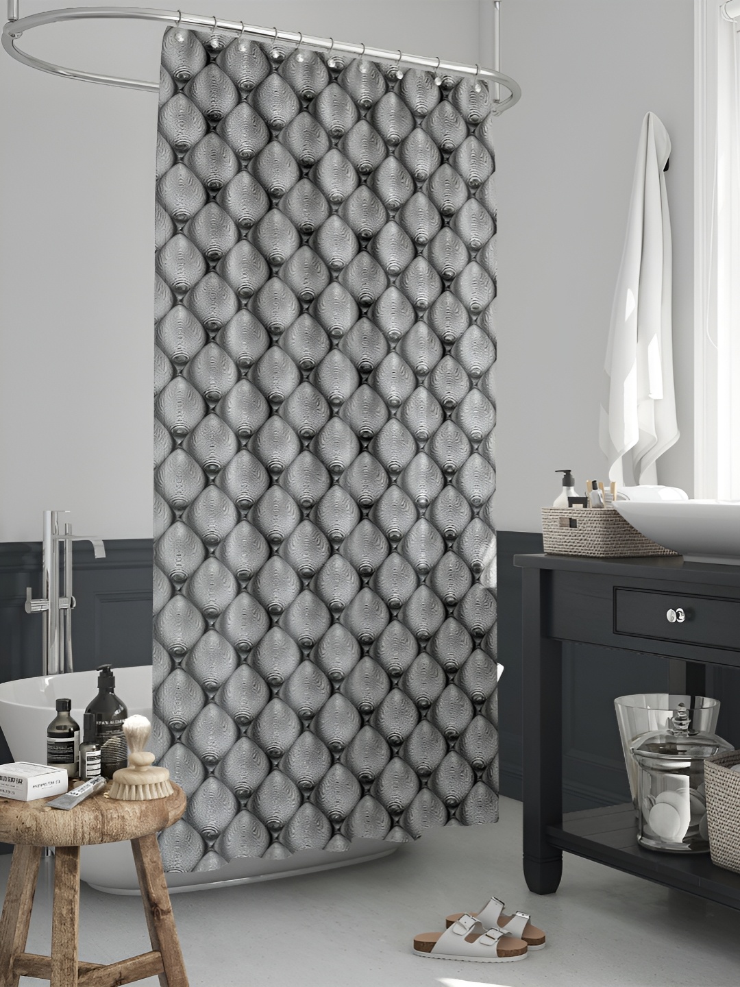 

ArtzFolio Black & White Printed Waterproof Shower Curtains