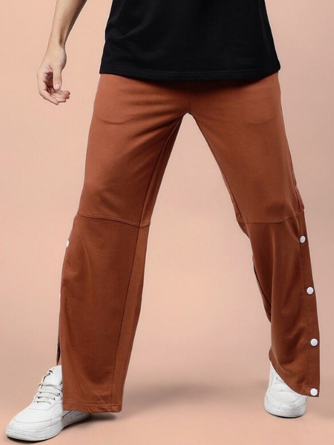 

WEARDUDS Men Relaxed-Fit Track Pants, Brown