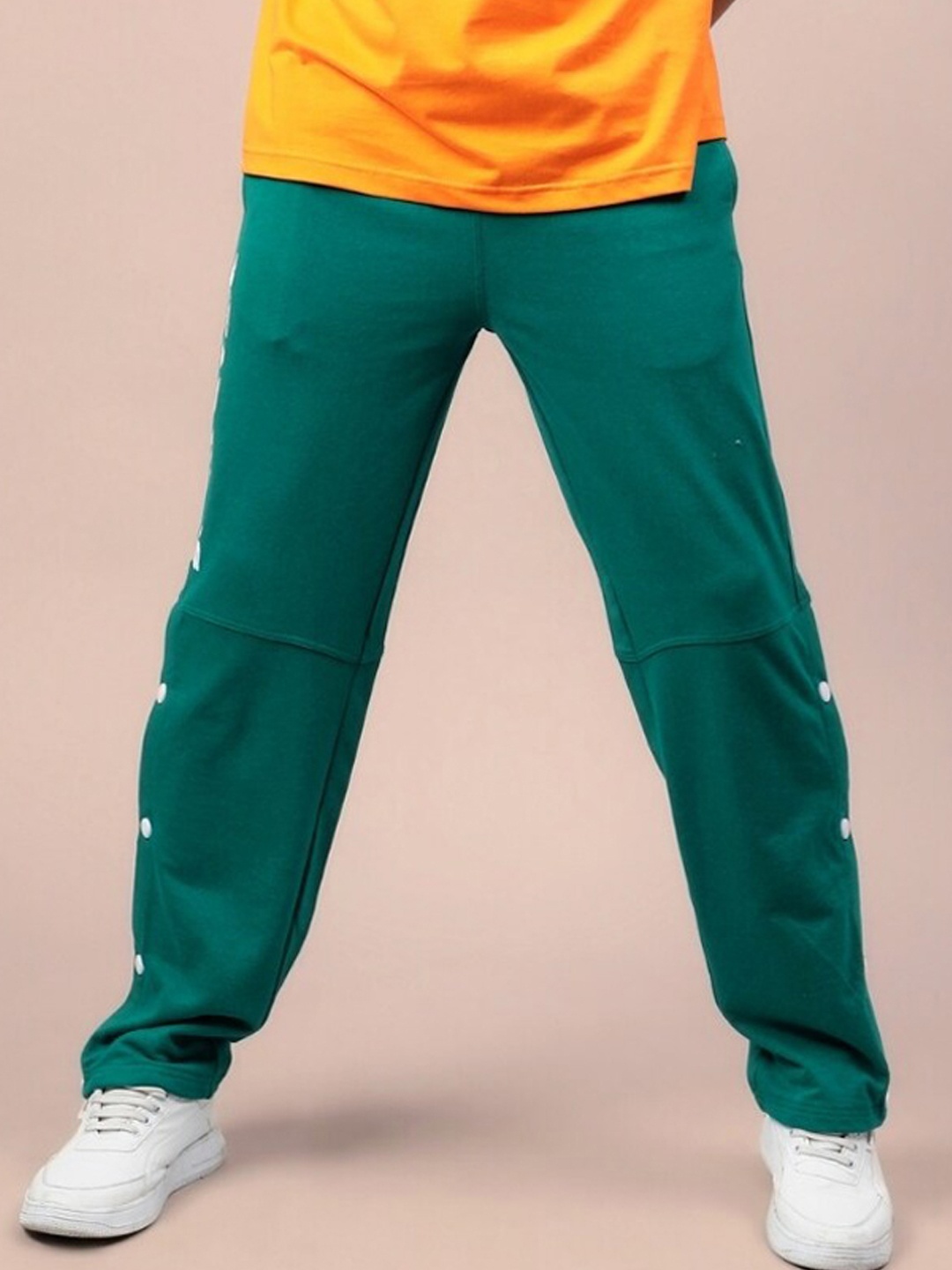 

WEARDUDS Men Self Design Relaxed-Fit Racer Jogger, Teal