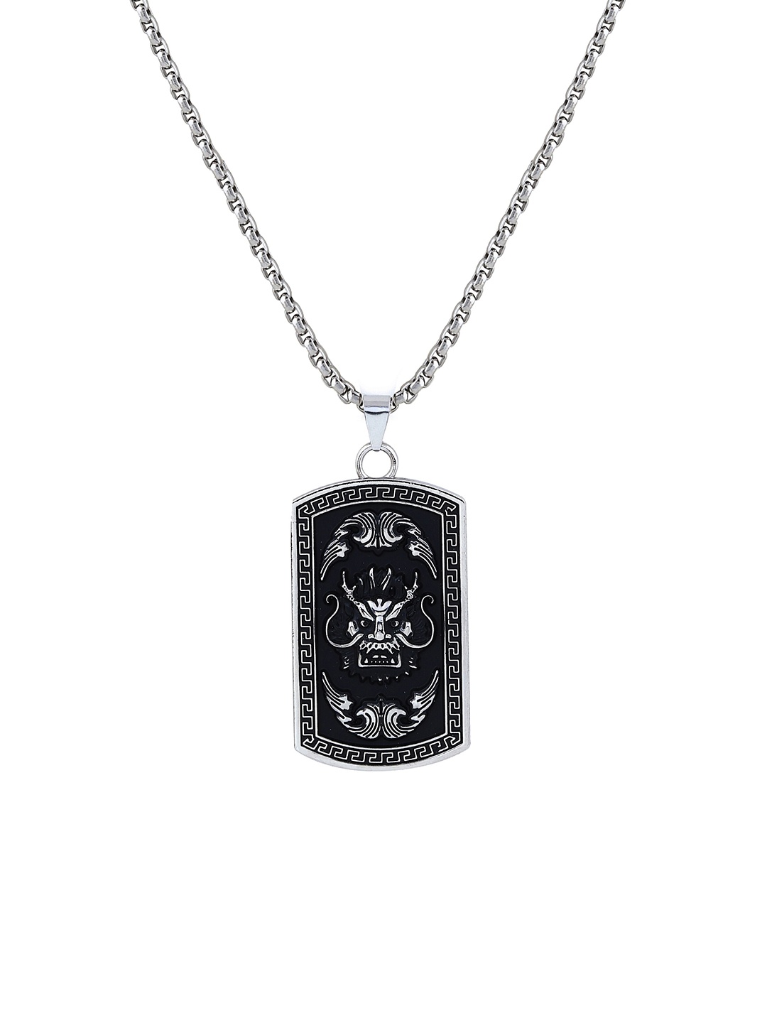 

Fashion Frill Silver-Plated Stainless Steel Beast Lion Pendant