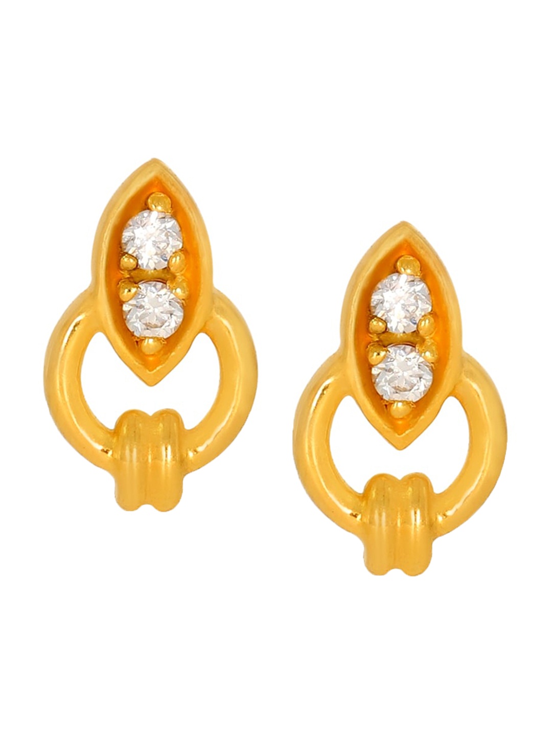 

BHIMA 22K Hallmark 916 Purity Yellow Gold Moulding Stone Stud