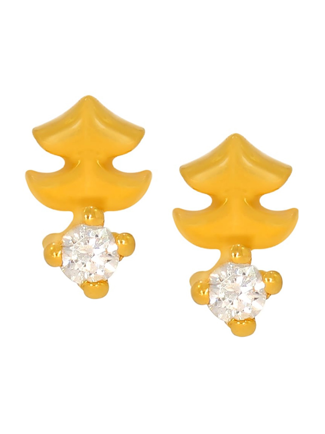 

BHIMA 22K Hallmark 916 Purity Yellow Gold Moulding Stone Stud