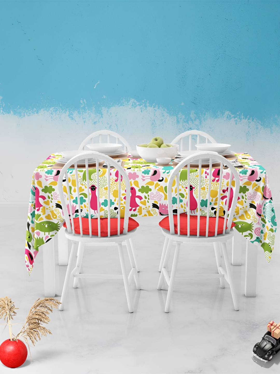 

ArtzFolio Multicoloured Anti-Slip 4-Seater Table Cover, Multi
