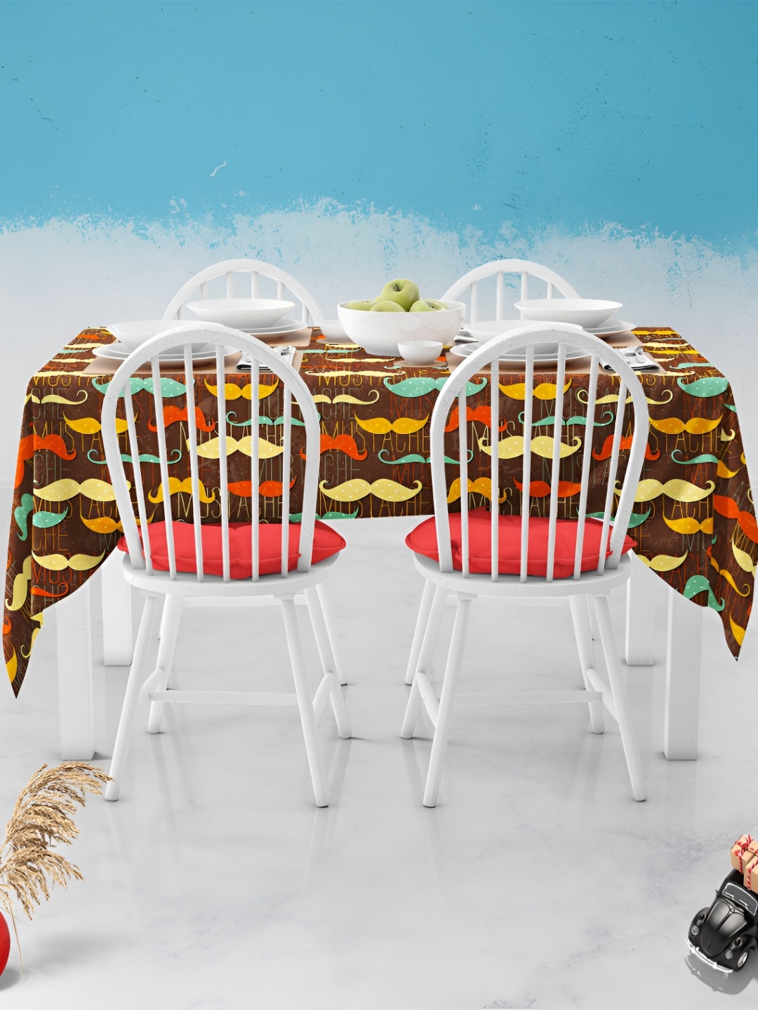 

ArtzFolio Multicoloured Anti-Slip 8-Seater Table Cover, Multi