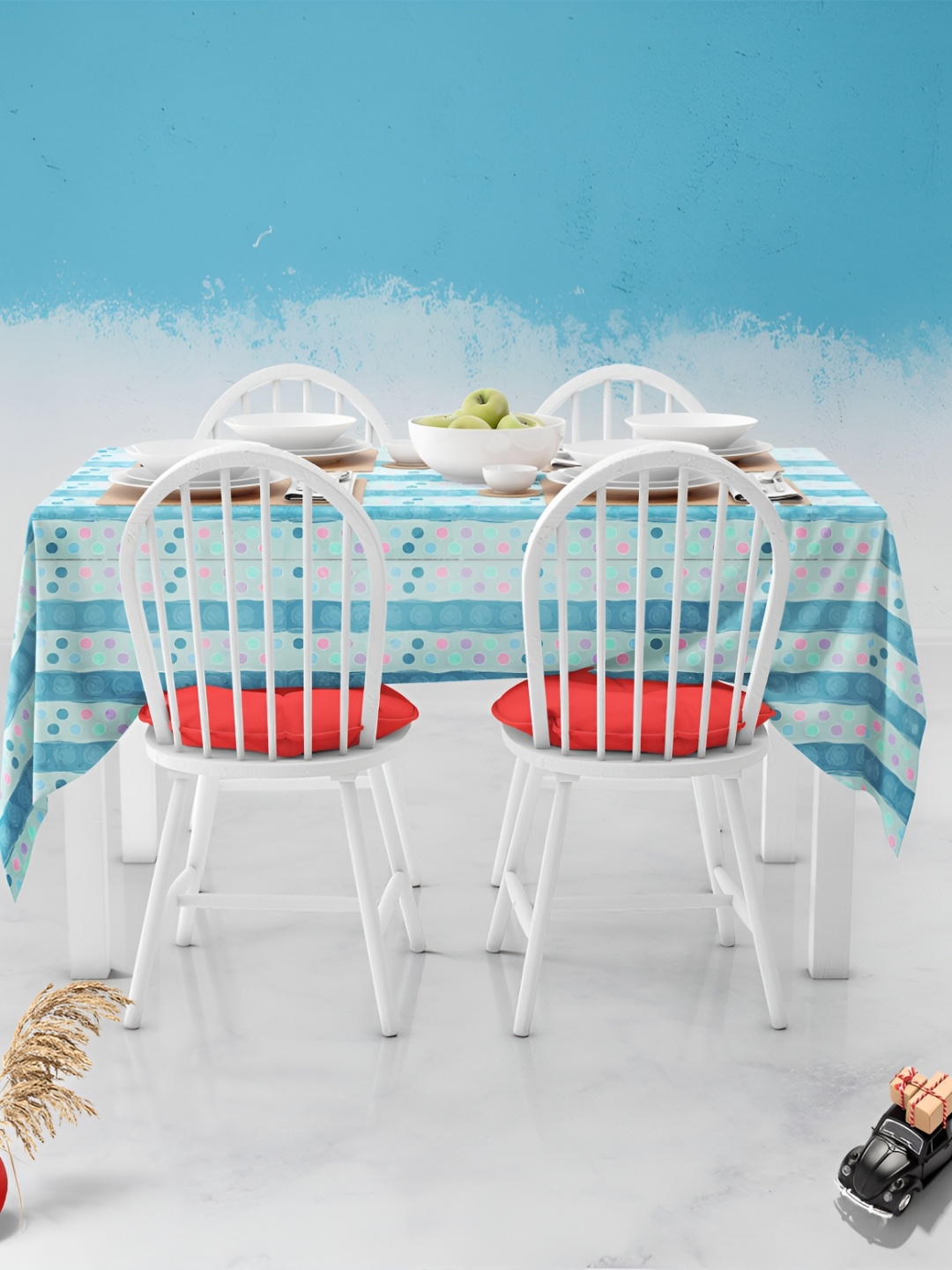 

ArtzFolio Multicoloured Anti-Slip 4-Seater Table Cover, Multi