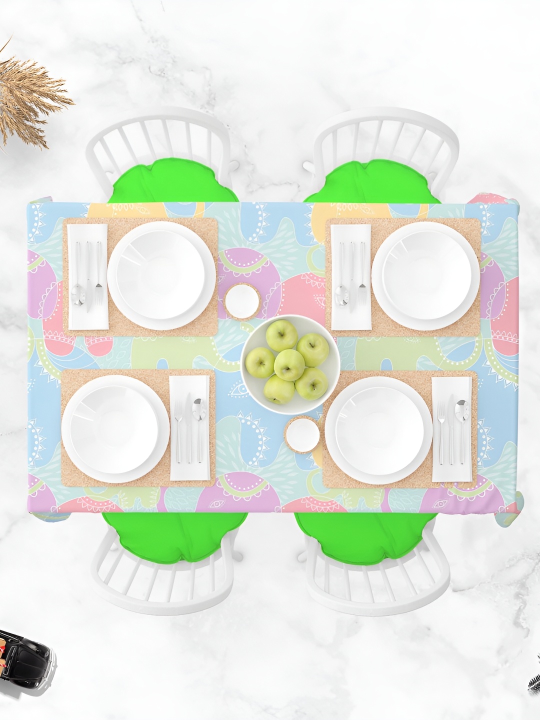

ArtzFolio Multicoloured Anti-Slip 4-Seater Table Cover, Multi
