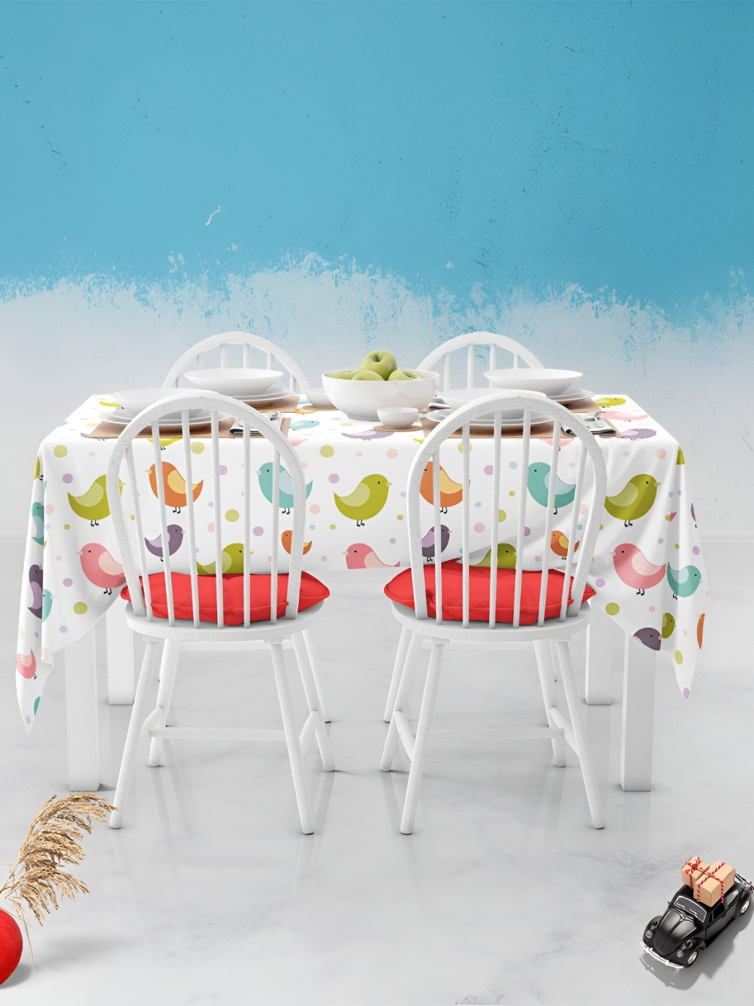 

ArtzFolio Multicoloured Anti-Slip 4-Seater Table Cover, Multi
