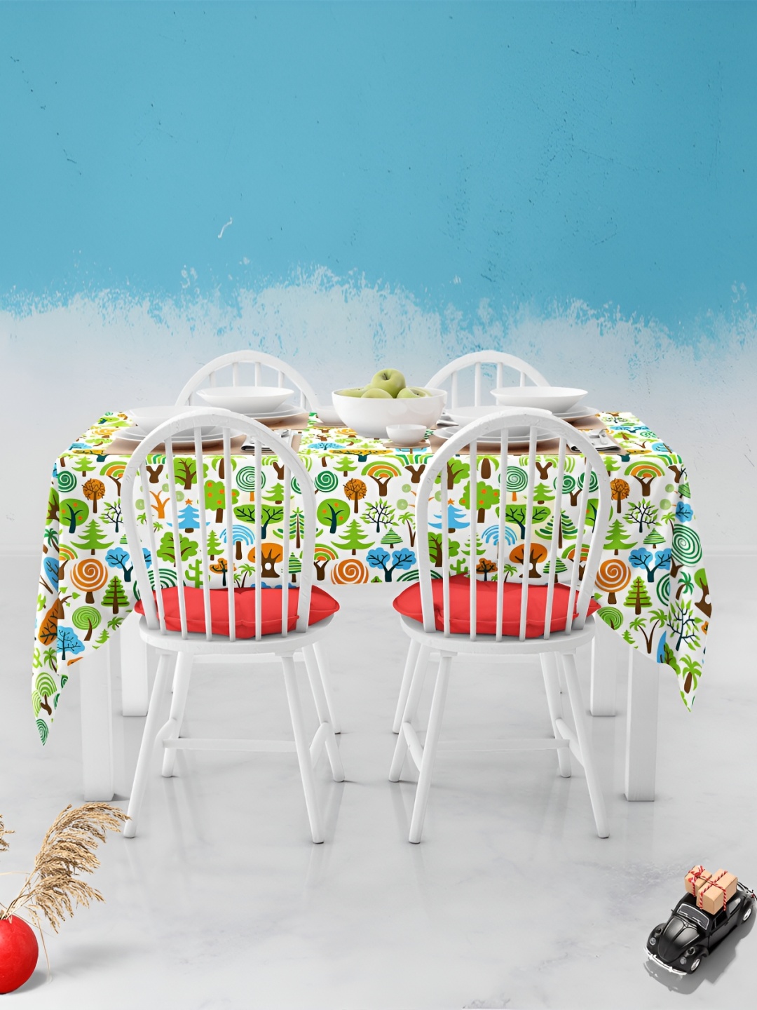 

ArtzFolio Multicoloured Anti-Slip 4-Seater Table Cover, Multi
